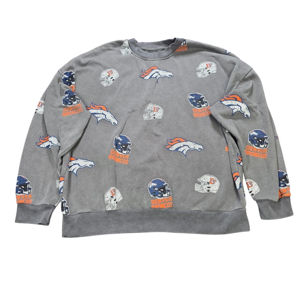 Gameday Couture Denver Broncos Sweatshirt Women's Size XL Grey Always On Repeat